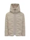 Duno Beige Corduroy Down Jacket In Neutral