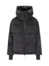 Duno Black Corduroy Down Jacket In Black