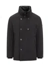 Duno Double-breasted Jacket Black Waterproof In Black