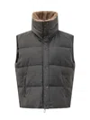 Duno Gray Padded Vest With Fur Interior In Gray