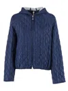 Duno Diamond Pattern Hooded Quilted Down Jacket In Blue