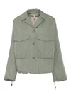 Duno Buttoned Flap-pocket Jacket In Green