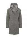 Duno Grey  Coat With Padded Insert In Gray