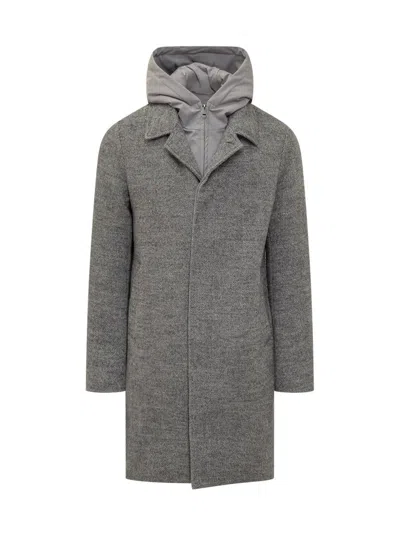 Duno Grey  Coat With Padded Insert In Gray