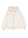 Duno Beige Corduroy Down Jacket In White