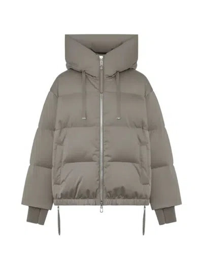 Duno Heka M Quilted Hooded Jacket In Metallic