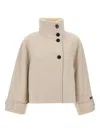 Duno High-collar Jacket In Neutral