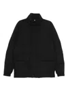 Duno High-neck Flap-pocket Jacket In Black