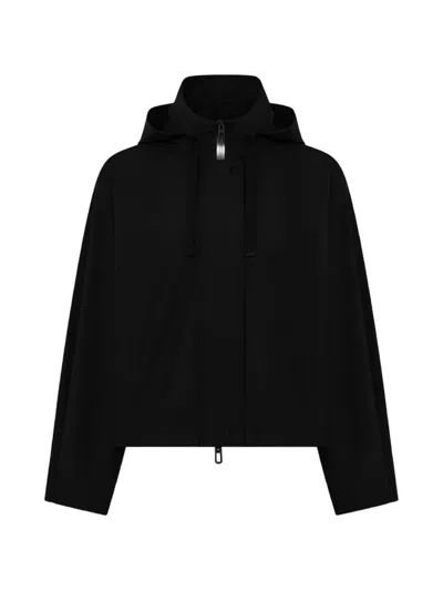 Duno Hooded Clove Jacket In Black