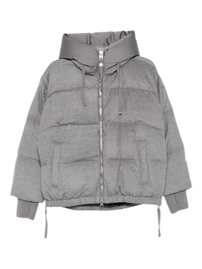 Duno Hooded Puffer Jacket In Gray