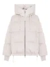 Duno Hooded Puffer Jacket In Neutral