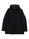 Duno Hooded Quilted Jacket In Black