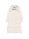 Duno Hooded Quilted Oversized Puffer Coat In Neutral