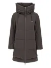 Duno Hooded Zip-fastening Coat In Brown