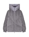 Duno Lightweight Short Down Jacket In Pure Wool In Gray