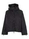 Duno Quilted Hooded Jacket In Black