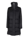 Duno Silveria Funnel-neck Coat In Black