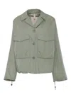 Duno Buttoned Flap-pocket Jacket In Green