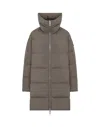 Duno Oversized Long Down Jacket In Brown