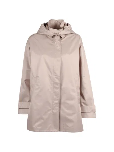 Duno Kayle Hooded Button-cuff Jacket In Neutral