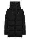 Duno Keiko Hooded Zip Puffer Jacket In Black