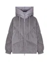 Duno Lightweight Short Down Jacket In Pure Wool In Gray