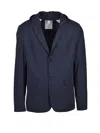 Duno Lightweight Technical Fabric Nylon Jacket With Button Closure In Blue