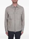Duno Linen Shirt Jacket In Neutrals