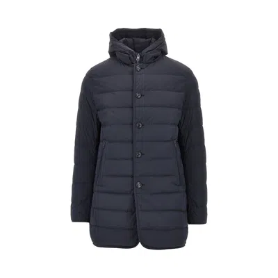 Duno Loft Hooded Down Jacket In Blue