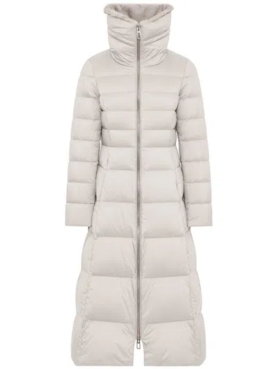Duno Stand-collar Quilted Down Jacket In Neutral