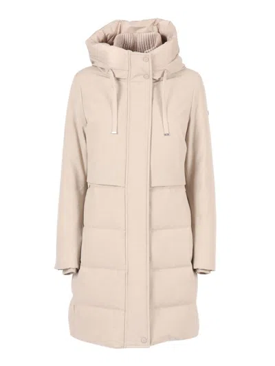 Duno Long Padded Coat In Neutral