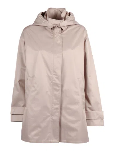 Duno Loose Fitting Hooded Jacket In Brown