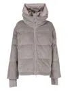 Duno Lora T Corduroy Hooded Jacket In Gray