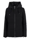 Duno Mid-thigh Length Quilted Padded Coat In Black