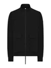 Duno Black Stretch Wool Jacket In Black
