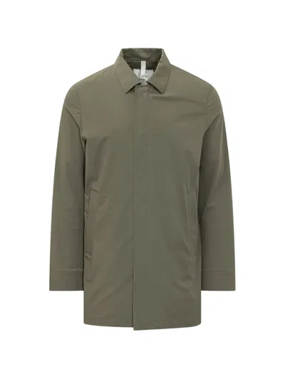 Duno Malbec Concealed-fastening Spread-collar Jacket In Gray