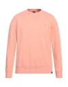 Duno Man Sweatshirt Salmon Pink Size 38 Cotton, Elastane In Salmon Pink