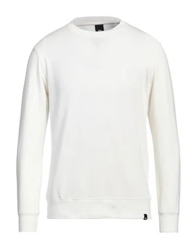 Duno Man Sweatshirt White Size 38 Cotton, Elastane In White