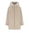 Duno Mayu Beige Hooded Jacket