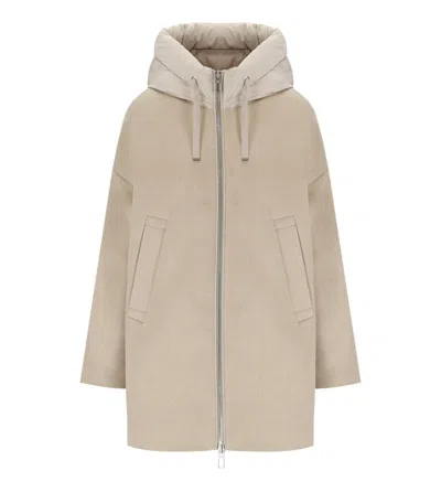 Duno Mayu Beige Hooded Jacket