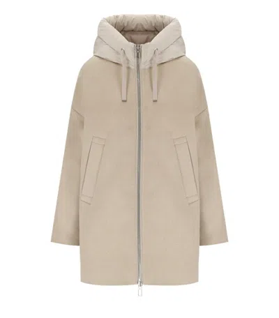 Duno Mayu Beige Hooded Jacket