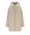 Duno Mayu Beige Hooded Jacket