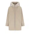 Duno Mayu Beige Hooded Jacket In Neutral