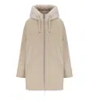 Duno Mayu Beige Hooded Jacket In Beige