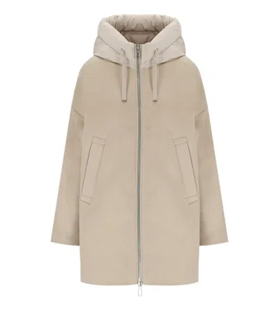 Duno Mayu Beige Hooded Jacket