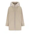 Duno Mayu Beige Hooded Jacket