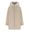 Duno Mayu Beige Hooded Jacket In Neutral