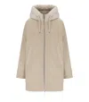 Duno Mayu Beige Hooded Jacket In Sand