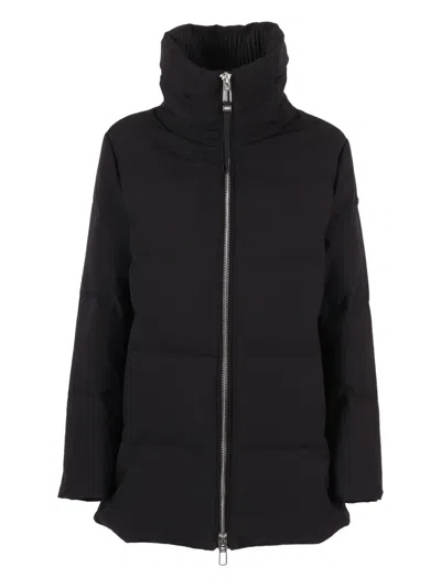 Duno Melody Ribbed-collar Jacket In Black