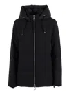 Duno Mid-thigh Length Quilted Padded Coat In Black